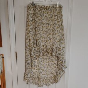 Floral High-Low Skirt XL